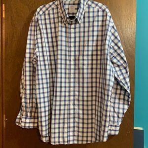 Brooks Brothers XL blue white & red Plaid Shirt